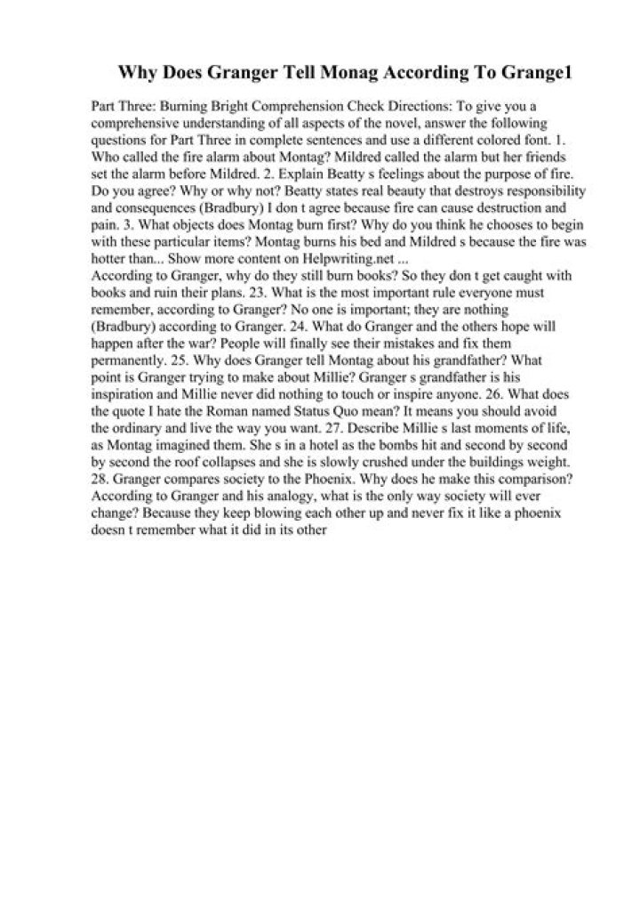 What is the most important rule everyone must remember according to Granger?